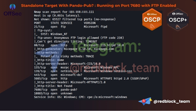 OSCP+ Standalone Target With Pando-Pub? : Running on Port 7680 with FTP Enabled